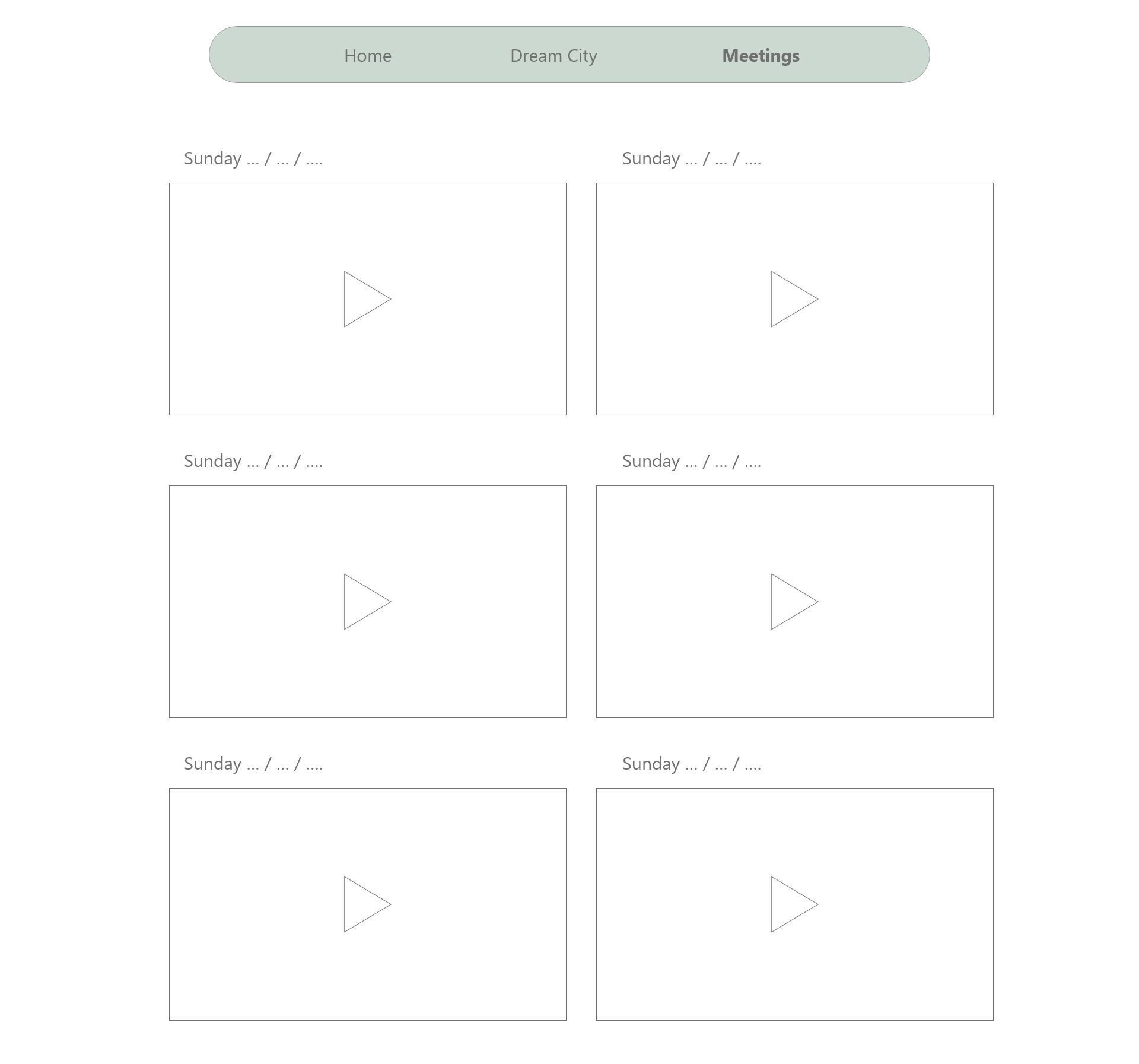 Wireframes landing page