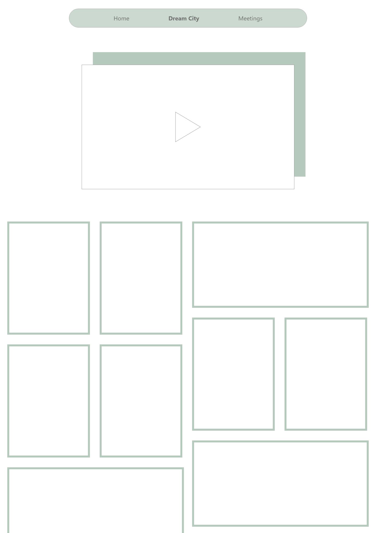 Wireframes landing page